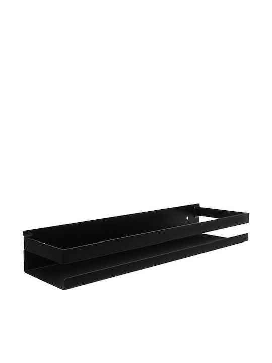 Ruhhy Wall Mounted Bathroom Shelf Metallic Black