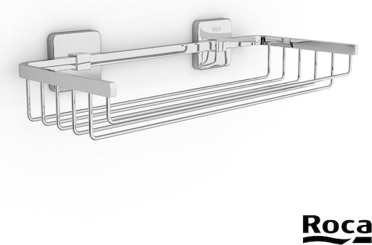 Roca Victoria Montat pe perete Raft Baie Metal 26x26x8cm Argintie
