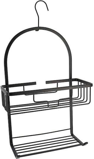Wall Mounted Bathroom Shelf Metallic 28x12.5x12.5cm Black