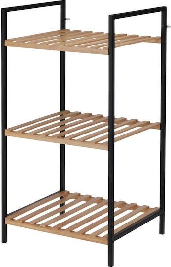 ArteLibre Boden Badezimmerregal Bamboo mit 3 Regalböden 38x32.5x70cm Braun