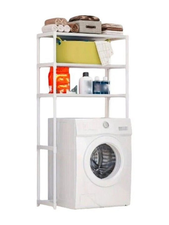 Newest Boden Badezimmerregal Kunststoff mit 3 Regalböden 64x30x154cm Weiß