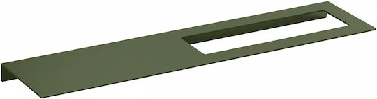 Bronze Art Raft Montat Pe Perete De Baie Metalic Verde