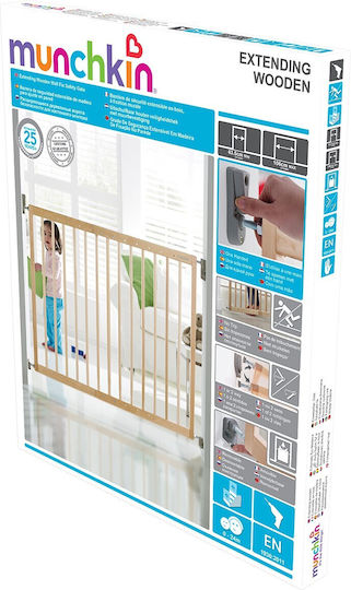 Munchkin Foldable Security Door with Screws, βιδωτό, βιδωτο made of Wood in Beige Color 106εκ. 1pcs