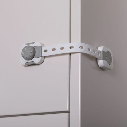 Dreambaby Twist N Lock Cabinet & Drawer Lock with Sticker made of Plastic in White Color 2pcs
