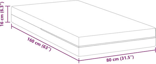 vidaXL Saltea Pat De Copil 160cmx80cm