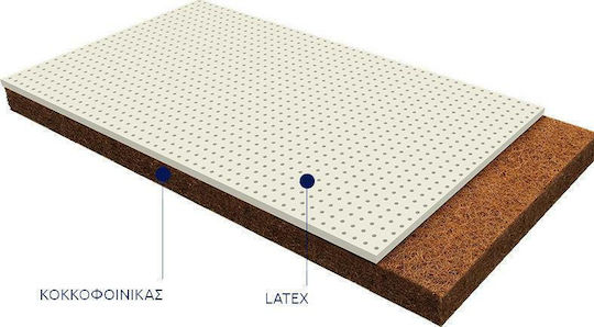 Greco Strom Saltea Pentru Patut Erato cu Nucă de cocos & Latex 65cmx140cmx11cm