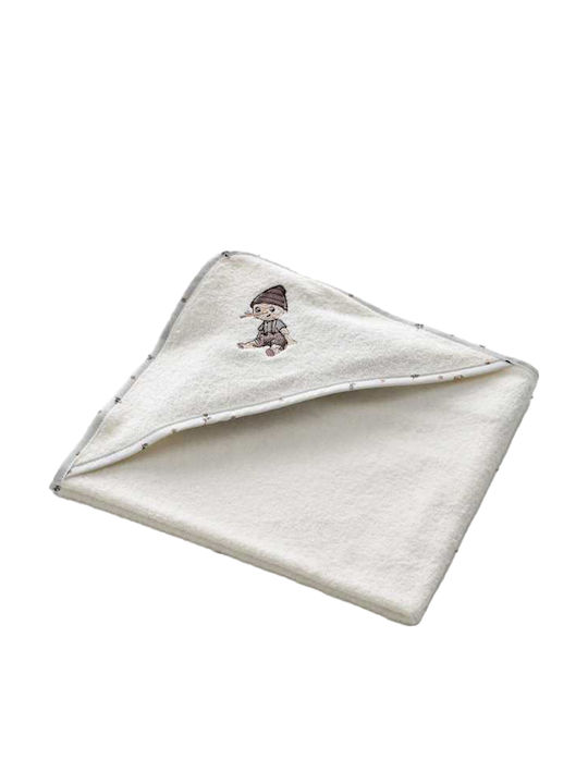 Vesta Home Baby Bath Towel Hooded Pinocchio Beige 75x75cm