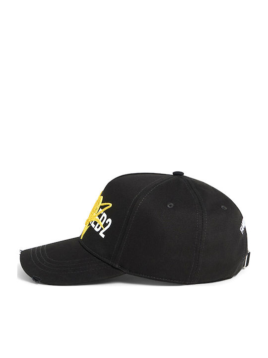 Dsquared2 Printed Baseball Cap Men Dsquared2 Κιτρινο Λευκο Μαυρο Bcm1014-05c00001-2124