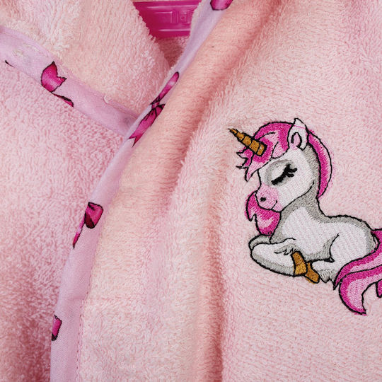 Dimcol Детски Халат Худи Unicorn Розов