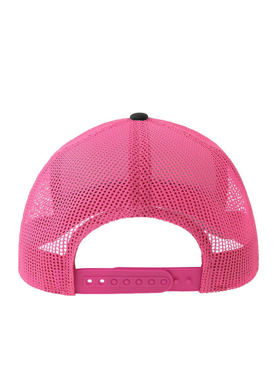 Atlantis S-rapper Cotton Five-Panel Hat Trucker Mesh Organic & Recycled Cotton Fuchsia Black