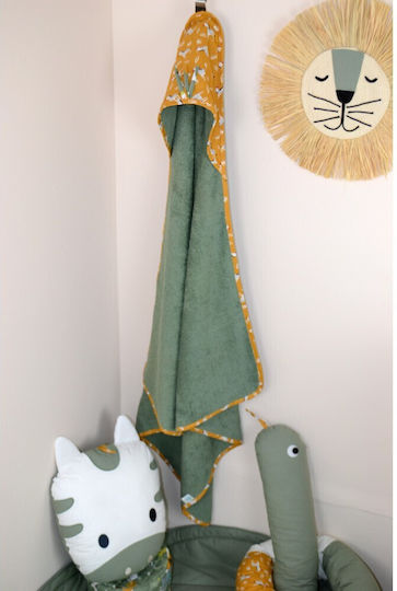 Baby Star Baby Bathrobe Hooded 95x95cm
