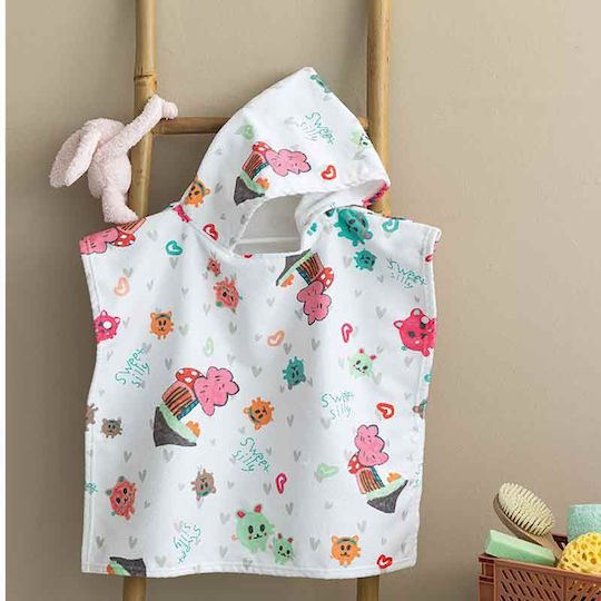 Palamaiki Baby Hooded Poncho Towel Multicolour 60x120cm