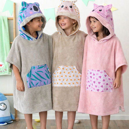 Palamaiki Baby Poncho Hooded Towel Brown 70x120cm