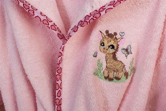 Dimcol Детски Халат Худи Giraffe Розов