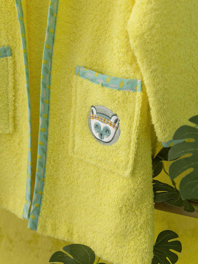 Nima Hooded Baby Bathrobe Akunga Yellow