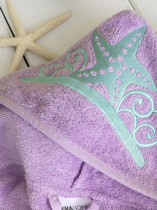 Nima Baby Hooded Bath Towel Pink 70x120cm