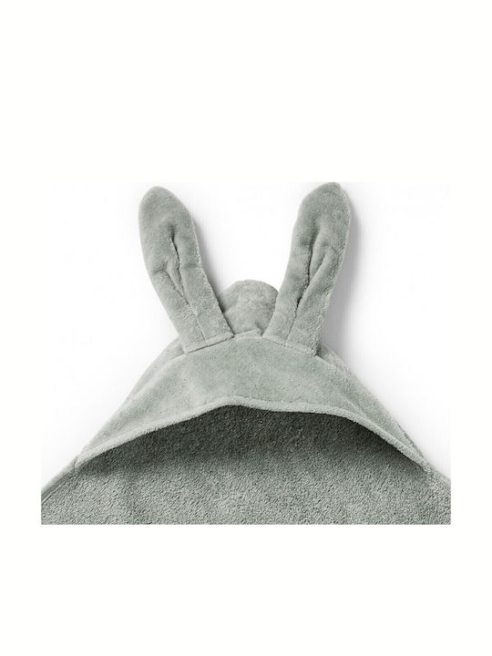 Elodie Details Baby Bath Towel Hooded with Hood Mineral Green 80x80cm