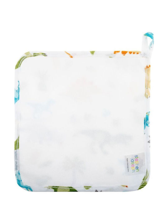 Stephen Joseph Hooded Baby Bath Towel Dino Multicolour