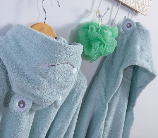 Nef-Nef Homeware Вана за бебе-пончо Худи Enjoy Life Aqua