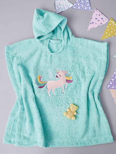 Palamaiki Пончо за бебе Худи Unicorn Magic Фуксия