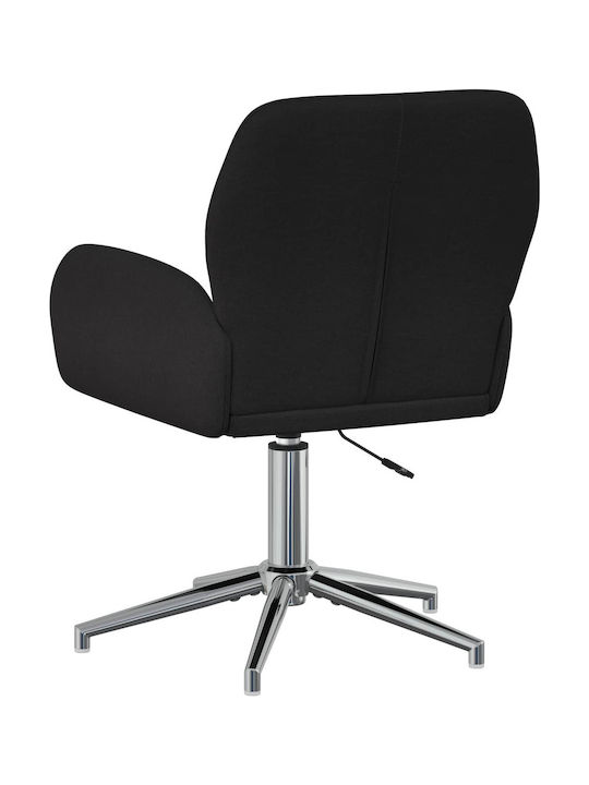 Swivel Visitor Chair with Arms in Black Colour 54x58x90cm 2 Pieces