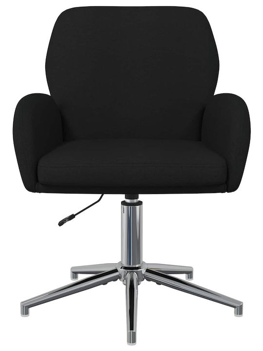 Swivel Visitor Chair with Arms in Black Colour 54x58x90cm 2 Pieces