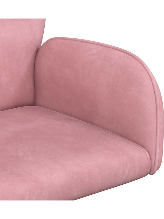 Swivel Visitor Chair with Arms in Pink Color 54x55x90cm Swivel Visitor Chair with Arms in Pink Color 54x55x90cm