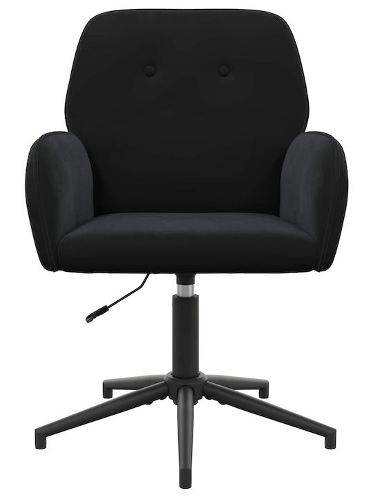Drehbarer Besucherstuhl mit Armlehnen in Schwarz Farbe 54x55x90cm