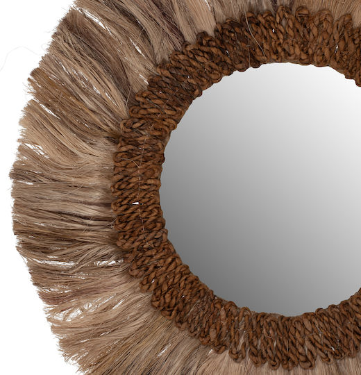 HomeMarkt HM7731 Καθρέπτης Μπεζ Διαμέτρου 60cm HomeMarkt HM7731 Καθρέπτης Μπεζ Διαμέτρου 60cm