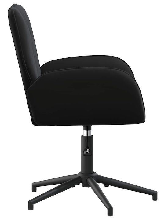 Drehbarer Besucherstuhl mit Armlehnen in Schwarz Farbe 54x55x90cm 4Stücke