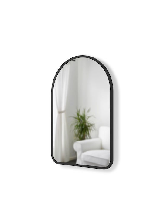 Umbra Hub Arched Wandspiegel mit Black Kunststoff Rahmen 91.4x61cm 1Stück