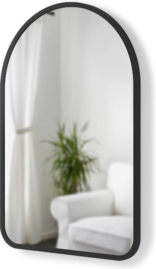Umbra Hub Arched Wandspiegel mit Black Kunststoff Rahmen 91.4x61cm 1Stück