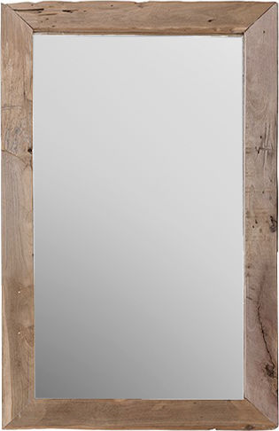 Zaros Wandspiegel mit Beige Hölzernes Rahmen 70x100cm 1Stück