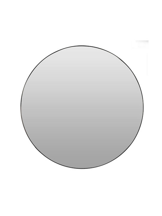 Zaros Wall Mirror with Black Frame Diameter 55cm 1pcs