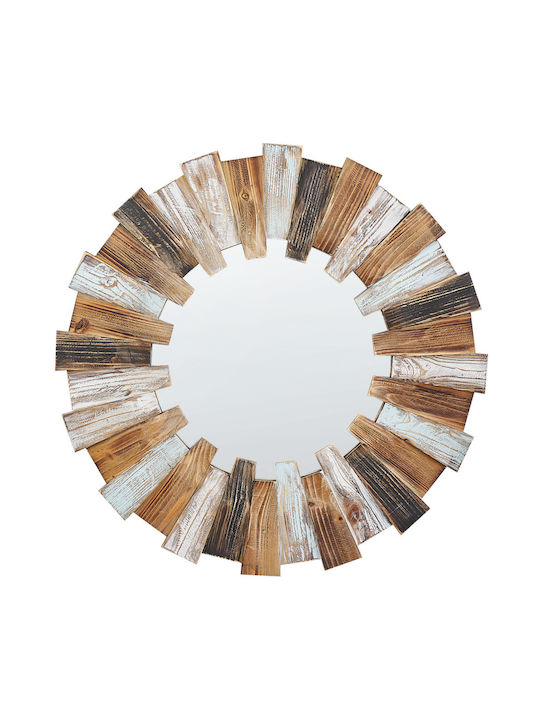 Wall Mirror 66 Cm Light Wood Ecatepec