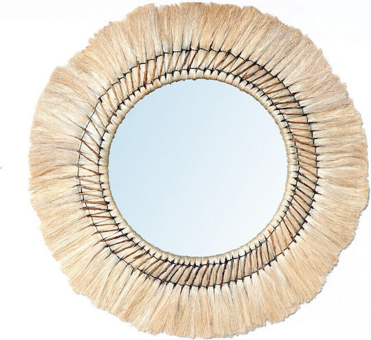 Bazar Bizar BBJAPA019N-L-90 Wandspiegel Beiges Durchmesser 90cm