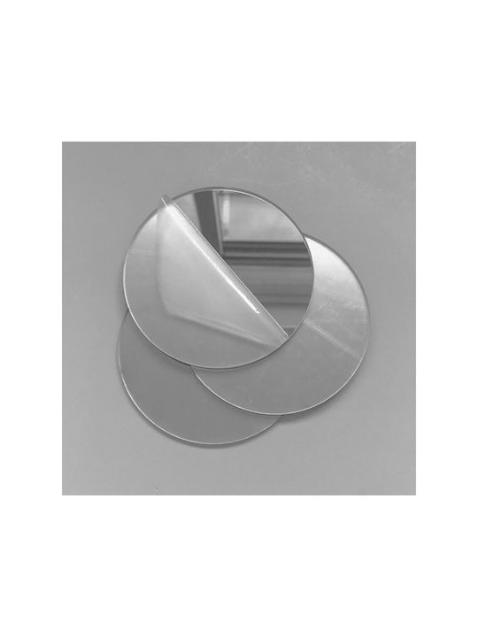 SteweHome Wall Mirror with Silver Plastic Frame Diameter 20cm 4 Pieces