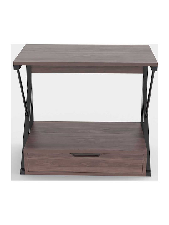 Bakaji Wooden Base for Microwave Oven 54x35x50cm Brown