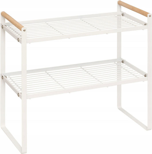 5Five Επιτραπέζια Βάση Balm Μεταλλική 42x21x37.5εκ. Λευκή