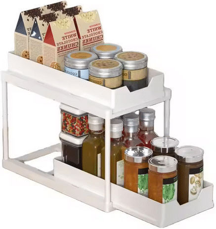 Tabletop Metal Rack 40x22x36cm White Tabletop Metal Rack 40x22x36cm White
