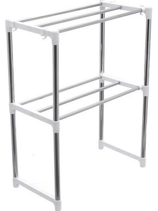 Βάση για Φούρνο Μικροκυμάτων Πλαστική 50x30.5x61.5εκ. Ασημί