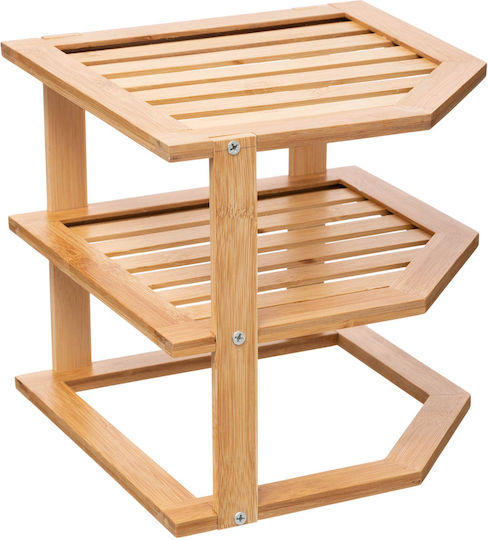 5Five Επιτραπέζια Βάση Angle Ξύλινη 25.4x23x23εκ. Μπεζ