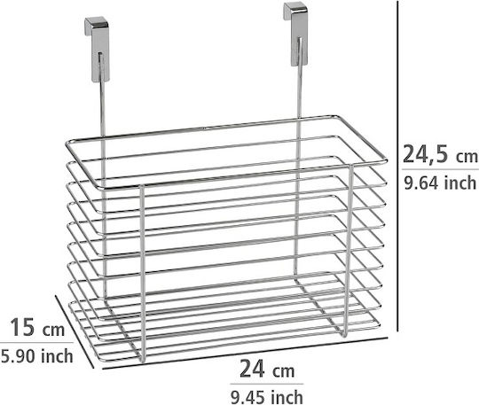 Wenko Κρεμαστό Ράφι Μεταλλικό 24x15x24.5εκ. Ασημί
