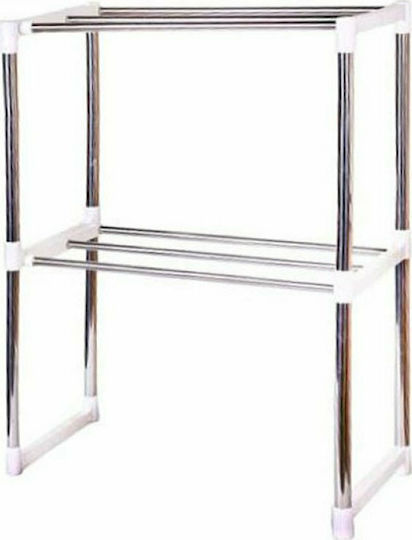 Factory Suport Pentru Cuptor Cu Microunde Metalic 85x25x60cm Argintiu