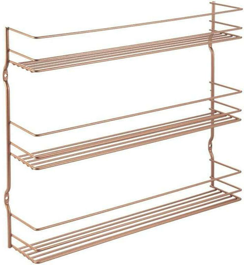 Metaltex Επιτοίχιο Ράφι Pepito Μεταλλικό 32x32x32εκ. Ροζ Χρυσό