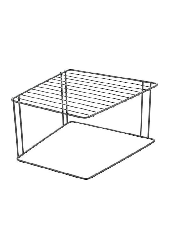 Metaltex Επιτραπέζια Βάση Μεταλλική 25x25x15εκ. Μαύρη