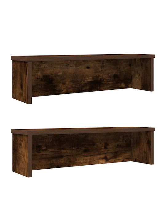 vidaXL Wooden Tabletop Base 60x15x16cm 2 Pieces Brown