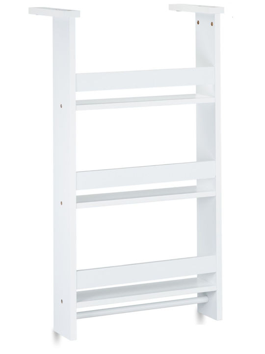 Relaxdays Hängendes Holzregal 20cm Grau