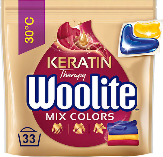 Woolite Mix Colors Waschmittel für Wolle & Farbige Kleidung (33 Kapseln)