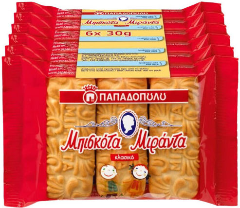 Παπαδοπούλου Μπισκότα Μιράντα 6τμχ 30gr